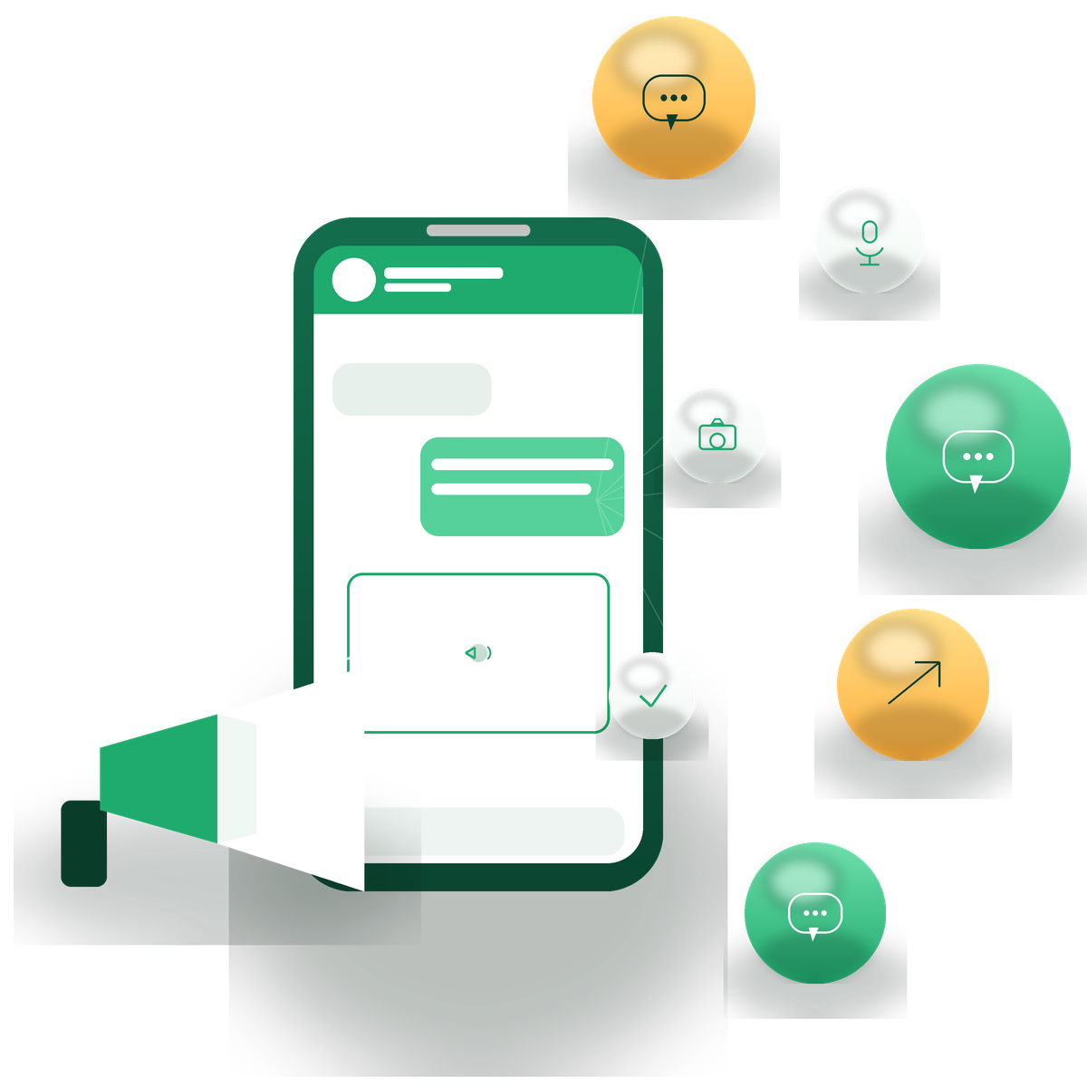Bulk WhatsApp broadcast illustration